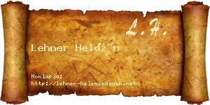 Lehner Helén névjegykártya