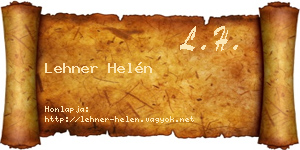 Lehner Helén névjegykártya