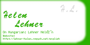 helen lehner business card